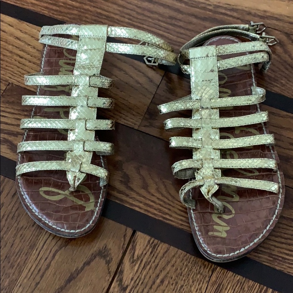 Sam Edelman Gold Gladiator Sandals - Picture 2 of 4